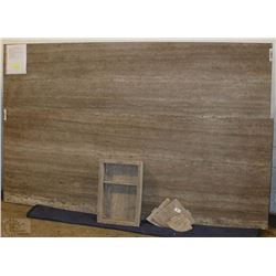 SILVER TRAVERTINE PANELS W/ NICHE & INSTRUCTIONS