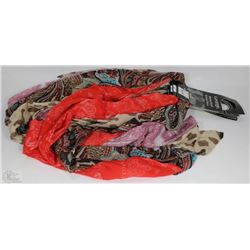 LOT OF 6 SCARVES