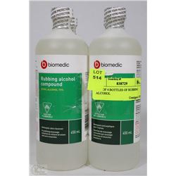 LOT OF 4 BOTTLES OF RUBBING ALCOHOL