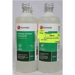 LOT OF 4 BOTTLES OF RUBBING ALCOHOL