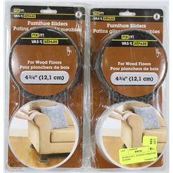 BUNDLE OF 2 - 8 COUNT FURNITURE SLIDERS