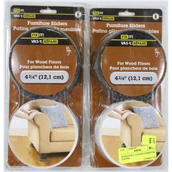 BUNDLE OF 2 - 8 COUNT FURNITURE SLIDERS