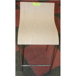 DESIGNER CURVED MAPLE ACCENT STOOL  25"H