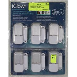 LOT OF 6 IGLOW LED CABINET/DRAWER LIGHTS