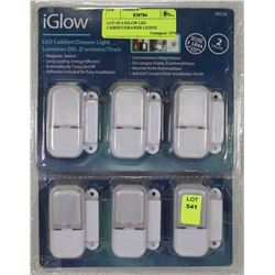 LOT OF 6 IGLOW LED CABINET/DRAWER LIGHTS