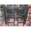 Image 1 : BAR STYLE TABLE WITH 4 CHAIRS BROWN