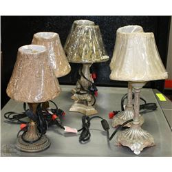 3 SETS OF 2 MATCHING MINI LAMPS