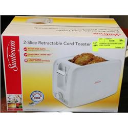 SUNBEAM 2 SLICE RETRACTABLE CORD TOASTER