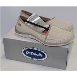 DR SCHOLL'S LADIES SLIP ON CANVAS SHOES - SIZE 8