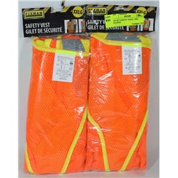 LOT OF 2 SAFETY VESTS - SIZE 2XLARGE