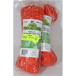 BUNDLE OF 3 - 100FT PARACORD 550LB TEST