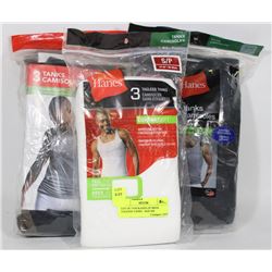 LOT OF 3 PACKAGES OF MENS TAGLESS TANKS - SIZE SM
