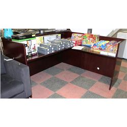 CHERRY FINISH FRONT OFFICE DESK