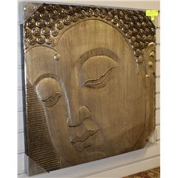 24" X 24" BUDDA ON CANVAS WALLHANGING