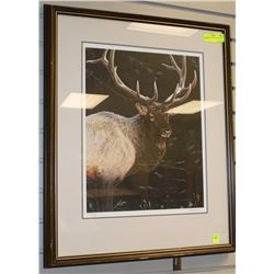 R.S.PARKER PRINT OF A ELK #'D 487/950