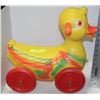 Image 1 : VINTAGE KIDS REGAL PULL DUCK WITH WHEELS