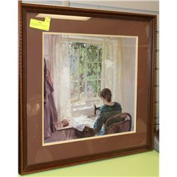 SEWING (THE ARTIST'S WIFE) 1913 BY H. HEYSEN