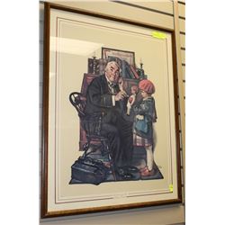 NORMAN ROCKWELL THE DOCTOR AND THE DOLL FRAMED