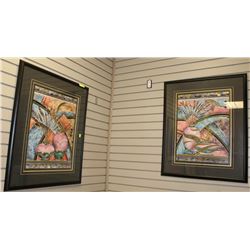 SET OF TWO ABSTRACT FINE ART FRAMED