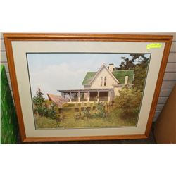 MATTED FRAMED COUNTRY HOME PRINT