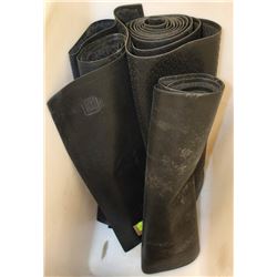 LOT OF 3 INDUSTRIAL RUNNER MATS WITH RUBBER EDGING