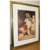 Image 1 : VINTAGE PRINT OF A YOUNG GIRL WITH HER DOG 24"X18