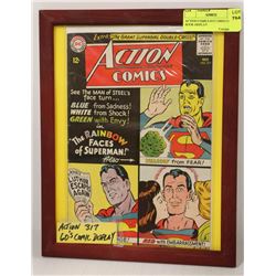 ACTION COMICS #317 1960'S COMIC BOOK DISPLAY