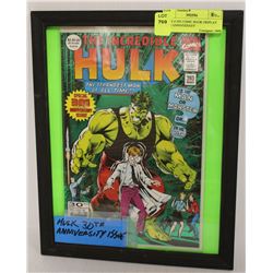 HULK # 393 COMIC BOOK DISPLAY 30TH ANNIVERSARY