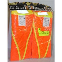 LOT OF 2 SAFETY VESTS - SIZE XL