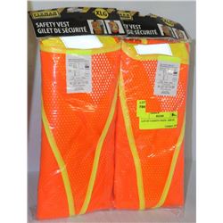LOT OF 2 SAFETY VESTS - SIZE XL