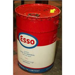 VINTAGE FULL ESSO 5 GAL PAIL OF TERESSO 47