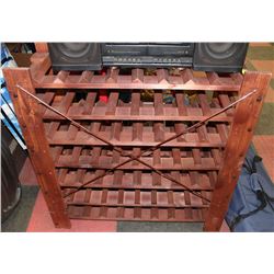 LARGE WOOD WINE RACK 25"X36"