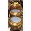 Image 1 : 3PC GOLD LEAF FINISH VASES SHOWHOME DECOR