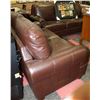 Image 1 : NEW BROWN LEATHERETTE NAILHEAD SOFA & LOVESEAT