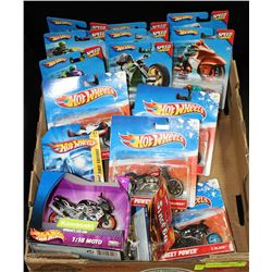 FLAT OF HOT WHEELS INCL. HARLEY DAVIDSON