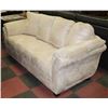 Image 1 : BEIGE MICROFIBRE SOFA - 87 X 36