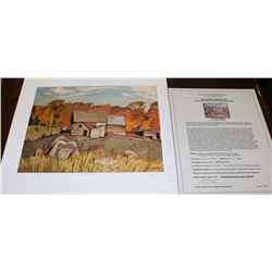 FARM NEAR BAPTISTE BY A.J. CASSON, COA/APPRAISAL