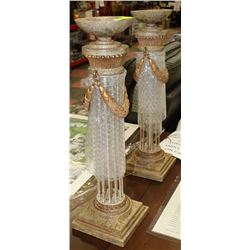 PAIR OF CATHEDRAL STYLE CANDLE HOLDERS