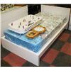 Image 1 : WHITE TWIN BED FRAME - MATTRESS NOT INCLUDED