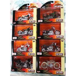 COLLECTION OF 8 MAISTO HARLEY DAVIDSON DIECAST