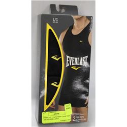 EVERLAST 2 PACK MENS TANK TOPS - BLACK-SIZE LARGE