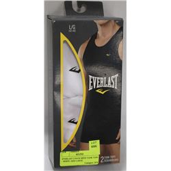 EVERLAST 2 PACK MENS TANK TOPS - WHITE -SIZE LARGE