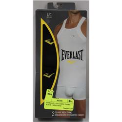 EVERLAST 2 PACK MENS TANKS- BLACK - SIZE LARGE
