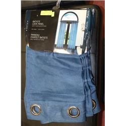 SET OF 4 DRAPERY PANELS (EACH IS 54 X 86) - BLUE