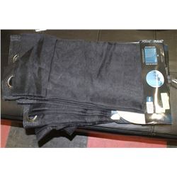 SET OF 4 DRAPERY PANELS (EACH IS 54 X 86) - BLACK