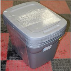 SET OF 4 GREY STERILITE STORAGE