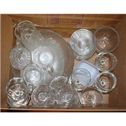 BOX OF GLASS WARE