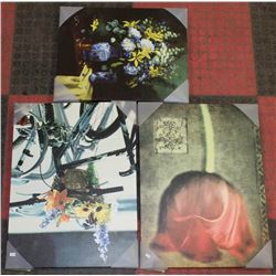 ASSORTMENT OF 3 CANVAS PICTURES