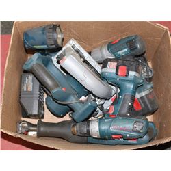 BOX OF BOSCH CORDLESS TOOLS