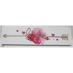 "LOVE" WALL PLAQUE - 24" X 6"
